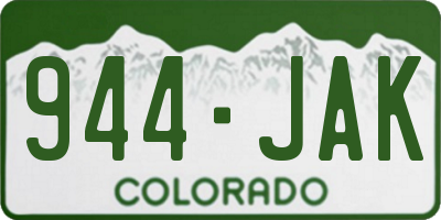 CO license plate 944JAK