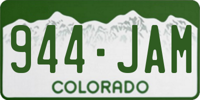 CO license plate 944JAM