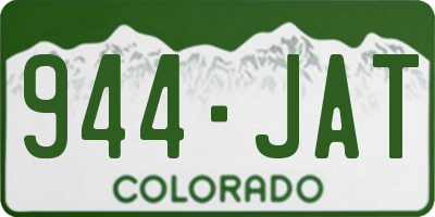 CO license plate 944JAT