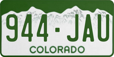 CO license plate 944JAU