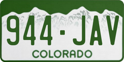 CO license plate 944JAV