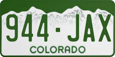 CO license plate 944JAX