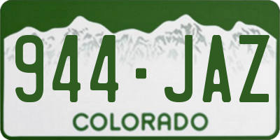 CO license plate 944JAZ