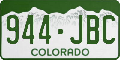 CO license plate 944JBC