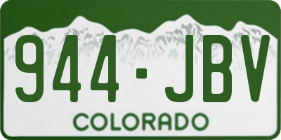 CO license plate 944JBV