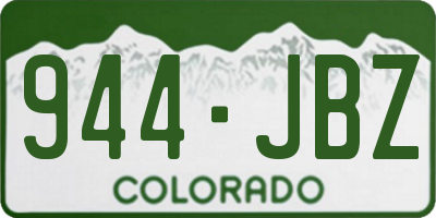 CO license plate 944JBZ