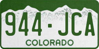 CO license plate 944JCA