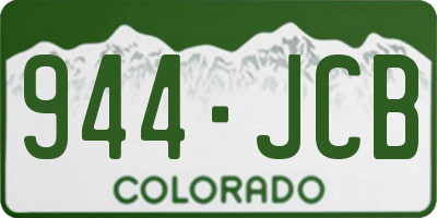 CO license plate 944JCB
