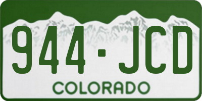 CO license plate 944JCD
