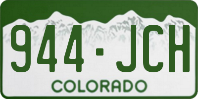 CO license plate 944JCH