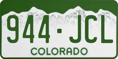 CO license plate 944JCL