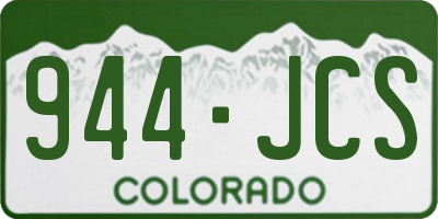 CO license plate 944JCS