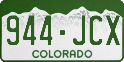 CO license plate 944JCX