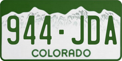 CO license plate 944JDA