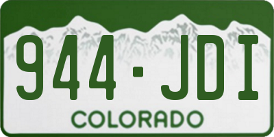 CO license plate 944JDI
