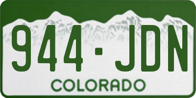 CO license plate 944JDN