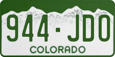CO license plate 944JDO