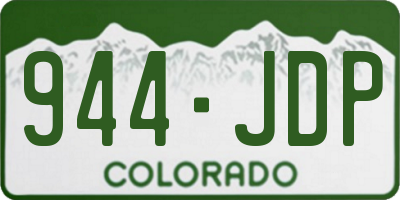 CO license plate 944JDP