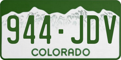 CO license plate 944JDV