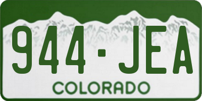 CO license plate 944JEA