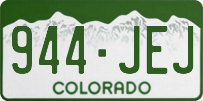 CO license plate 944JEJ