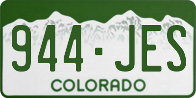 CO license plate 944JES