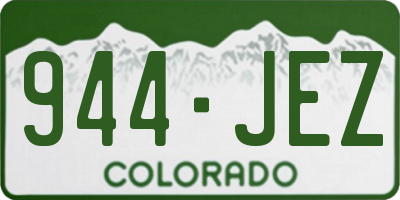 CO license plate 944JEZ