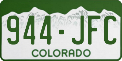 CO license plate 944JFC