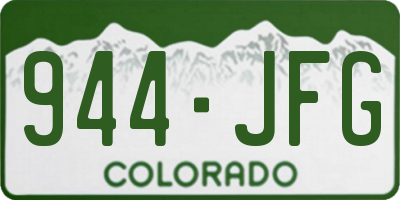 CO license plate 944JFG