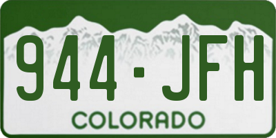 CO license plate 944JFH