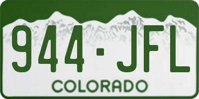 CO license plate 944JFL