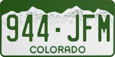 CO license plate 944JFM