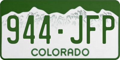 CO license plate 944JFP