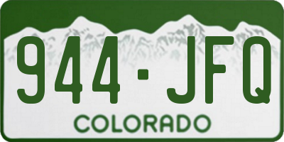 CO license plate 944JFQ
