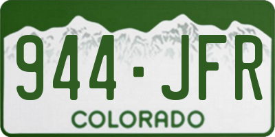 CO license plate 944JFR