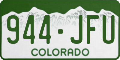 CO license plate 944JFU