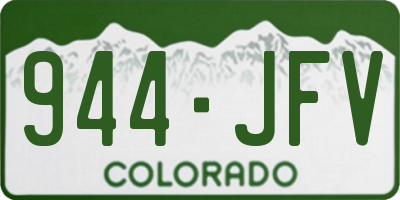 CO license plate 944JFV