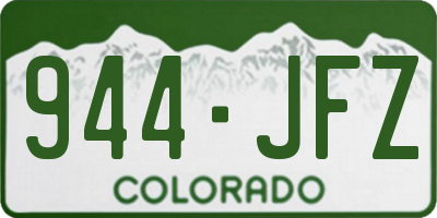 CO license plate 944JFZ