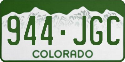 CO license plate 944JGC