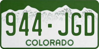 CO license plate 944JGD