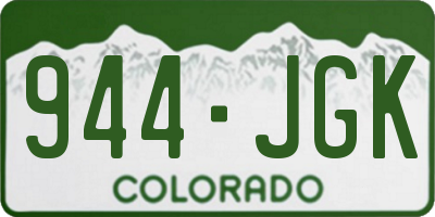 CO license plate 944JGK