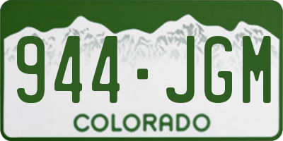 CO license plate 944JGM