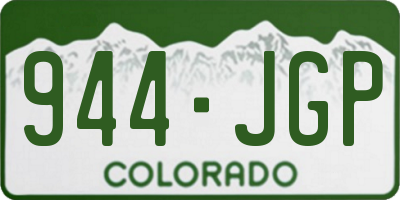 CO license plate 944JGP