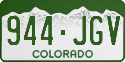 CO license plate 944JGV