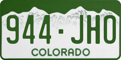 CO license plate 944JHO