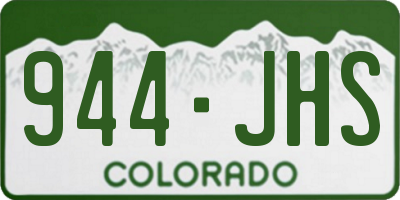 CO license plate 944JHS