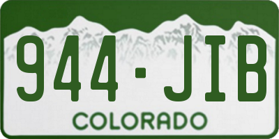 CO license plate 944JIB