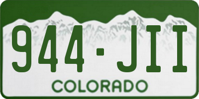 CO license plate 944JII