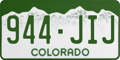 CO license plate 944JIJ