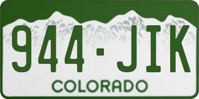 CO license plate 944JIK